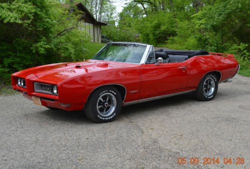 1968 gto convertible 400 auto ps pb super sharp and nice beautiful bright red