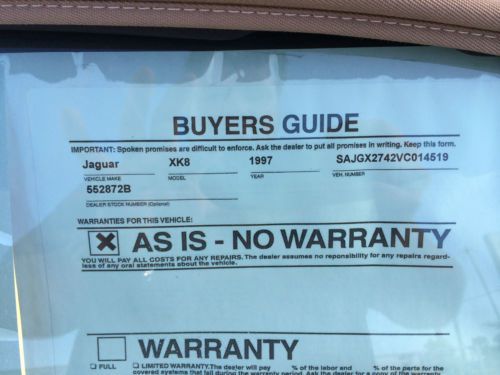 1997 Jaguar XK8 Convertible 2-Door 4.0L NO RESERVE, image 8