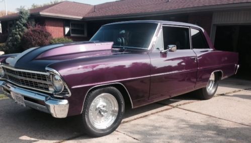 1967 nova,chevy ii ,pro street 383 stroker motor 4 spd trans,pro touring