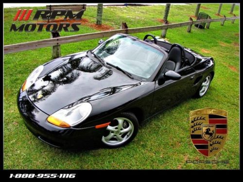 1 owner all black porsche boxster 56k miles new convertible top clean carfax
