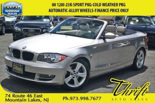 08 128i-23k-sport pkg-cold weather pkg-automatic-alloy wheels-finance price only