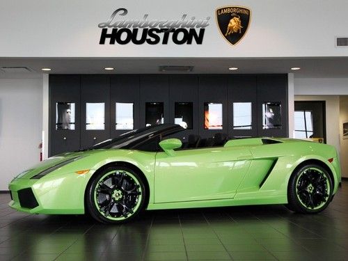 2008 lamborghini gallardo spyder e-gear verde ithaca pearl green metallic loaded