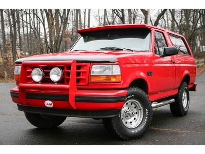 1996 ford bronco xlt 5.8l v8 super low 79k miles 4x4 serviced rare color!