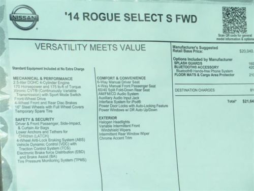 2014 Nissan Rogue Select S, US $19,720.00, image 5