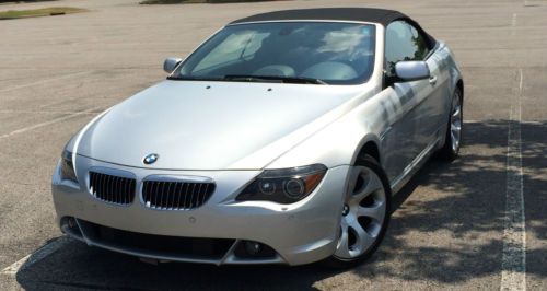 2005 bmw 645ci silver convertible,black leather interior, sports package