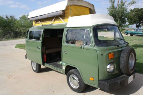 1977 volkswagon bus.   riviera pop up camper