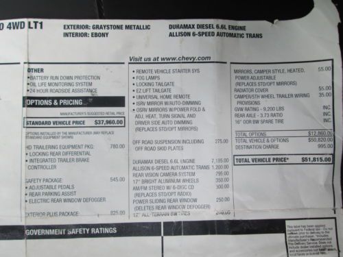 2009 CHEVY 2500 HD 6.6L DIESEL STD BED GREYSTONE/EBONY CREW CAB 4 DDOR EXC COND, image 18