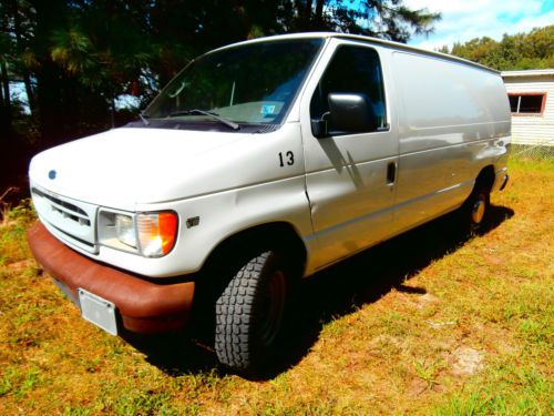 2002 ford e-350 econoline ext cargo van 2-door 5.4l work van nice no reserve