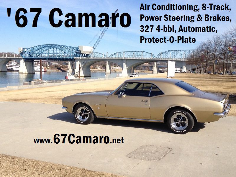1967 Camaro with Air, PS, PB, 327, 4-bbl, Auto, Protect-O-Plate, 8-Track, US $27,500.00, image 11