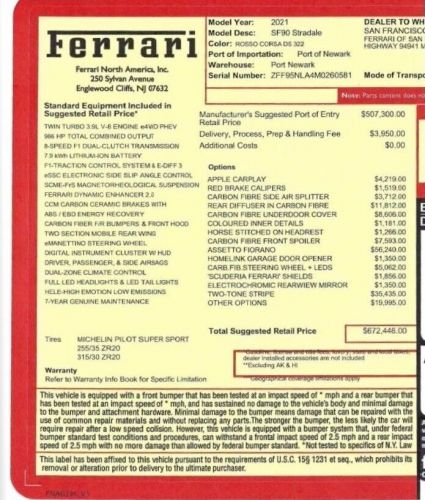 2021 Ferrari SF90 Stradale Assetto Fiorano, US $558,900.00, image 18