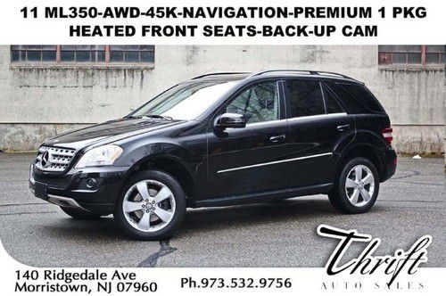 11 ml350-awd-45k-navigation-premium 1 pkg-heated front seats-back-up cam