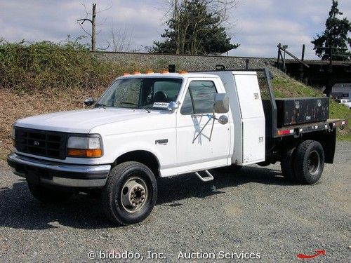 Ford f-450 8.5 ft flatbed pickup truck 7.3l powerstroke turbo diesel 4-spd auto