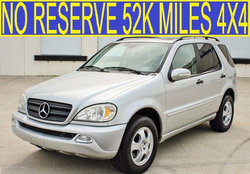 No reserve 52k original miles 4x4 leather sunroof awd must see ml430 ml500 x5 x3