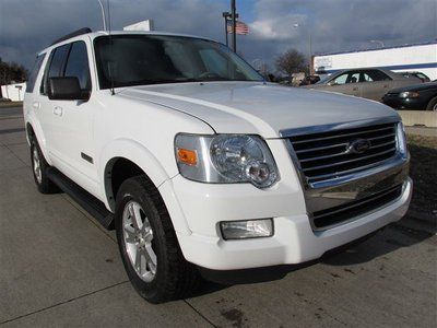 2007 suv ford xlt white low miles power dvd player 3rd row seating clean financ