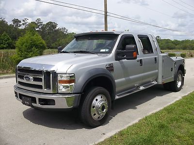 2008 ford f-550 crew cab 4x4 6.4 diesel 5 sp at hauler body 5th wheel- gooseneck