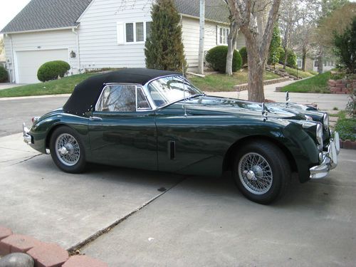 Beautifully restored british racing green xk-150 drop head coupe