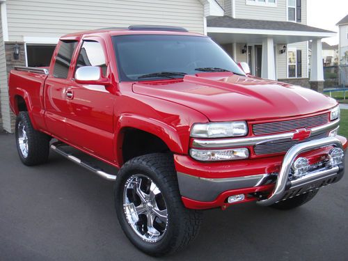 2000 chevrolet silverado 1500 lifted custom lt z71 ext cab pickup 3-door 5.3l