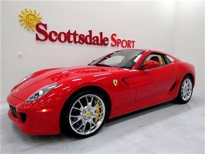 2008 599 gtb fiorano w only 3k mi * rosso red * carbon * challenge whls * new!!!