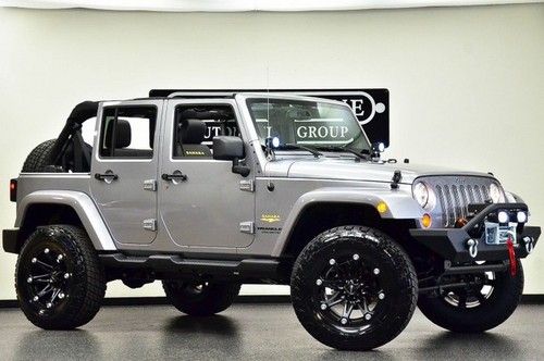 2013 jeep wrangler unlimited sahara 4x4 lifted offroad pkg low miles