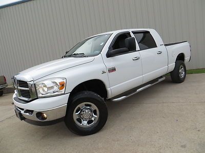 1-owner 07 ram 2500 slt (5.9) mega h.o cummins 4x4 diesel swb carafx white texas