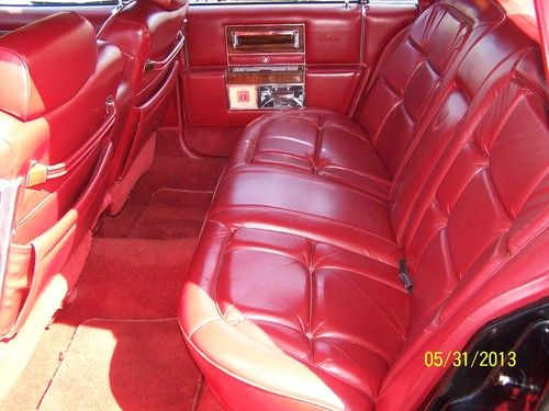 1986 Cadillac Fleetwood Brougham Black / Red Leather Fabulous Condition Exc, image 7