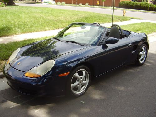 1999 porsche boxster 5spd manual blue w/ grey