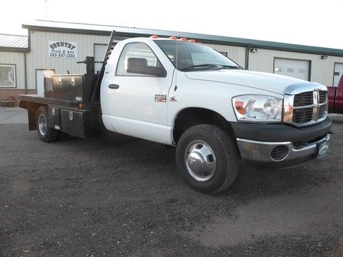 2007 dodge ram 3500 4x4 6.7 diesel regular cab 6 speed manual flatbed dually