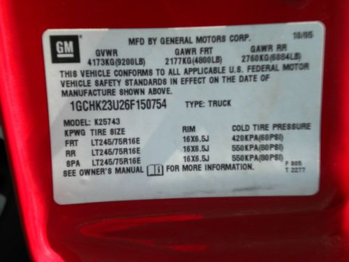2006 CHEVY SILVERADO 2500HD CREW CAB WITH MEYERS SNOW PLOW, image 15
