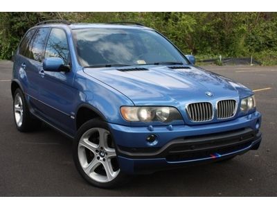 2002 bmw x5 4.6si estoril blue awd leather sunroof