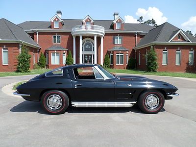 1963 Corvette Split Window Black 4-Speed A/C 67 delivery Financing Delivery, image 2