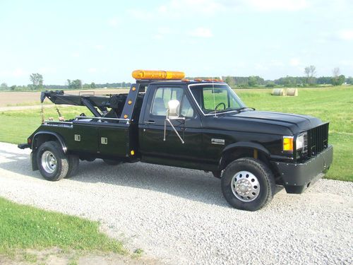 1989 ford f450 super duty wrecker tow truck twin recovery diesel
