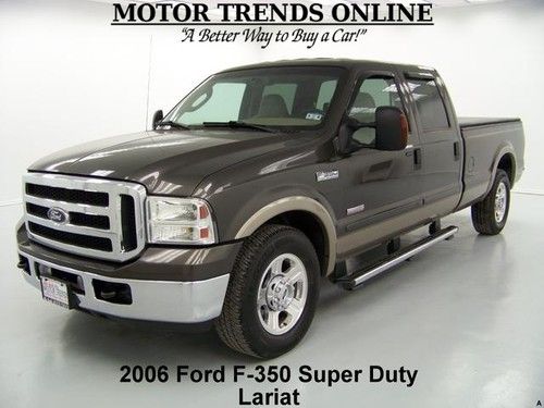 Lariat diesel long bed crew cab leather park assist 2006 ford f350 113k