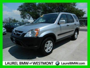 2002 honda cr-v ex 02 2.4l i4 16v automatic 4wd suv awd moonroof silver black
