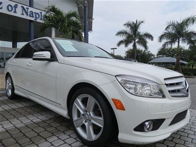 Cpo 2010 c300 white/tan automatic sunroof bluetooth sport wood trim