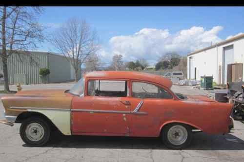 1956 chevy 150 2 door hardtop hot rod gasser custom project barn find