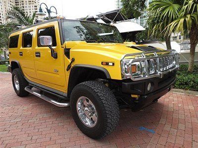 Buy used HUMMER H2 SUT TRUCK ONE OF A KIND YELLOW 52k miles 22 inch ...
