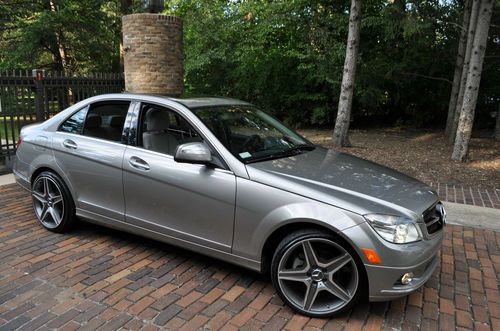 2009 mercedes c300 4matic/no reserve/awd/4x4/leather/navi/moon/salvage/rebuilt