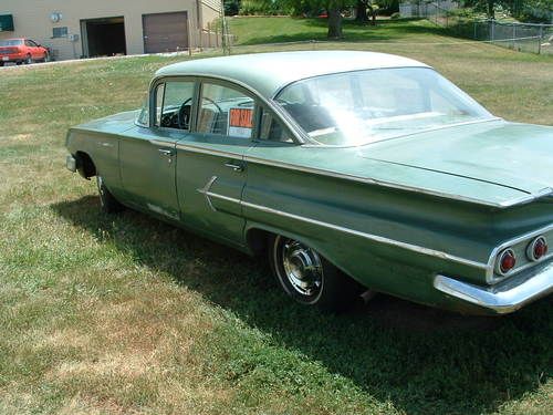 1960 chevrolet chevy vintage classic bel air base sedan 4-door 3.8l