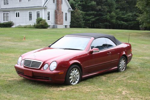 2002 Mercedes CLK430 Red Convertible, image 2