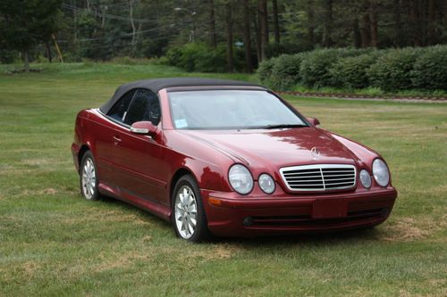 2002 Mercedes CLK430 Red Convertible, image 3