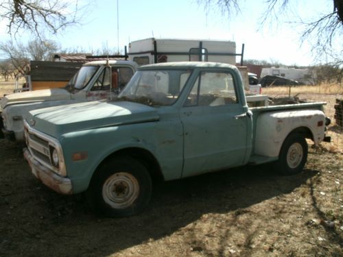 1969 chevy step side short bed straight 6 ,4 speed on the floor.