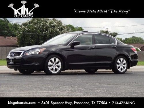 2009 honda accord ex-l sedan leather sunroof clean carfax we finance