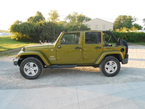 2007 jeep wrangler sahara 4 door 4x4 6 speed salvage wrecked damage