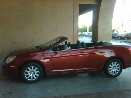 2009 red chrysler sebring lx soft top convertible 2-door 2.4l