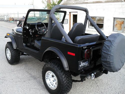 1978 jeep cj7 4x4 v8 304 black beach cruiser price reduced classic restoration