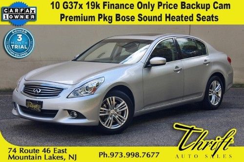 10 g37x 19k finance only price premium pkg bose sound heated seats backup cam