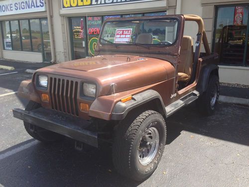 1987 jeep wrangler base sport utility 2-door 4.2l rough body engine runs great!