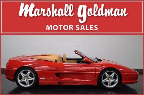 1998 ferrari f355 spider red/tan 6 spd fresh service 9700 miles