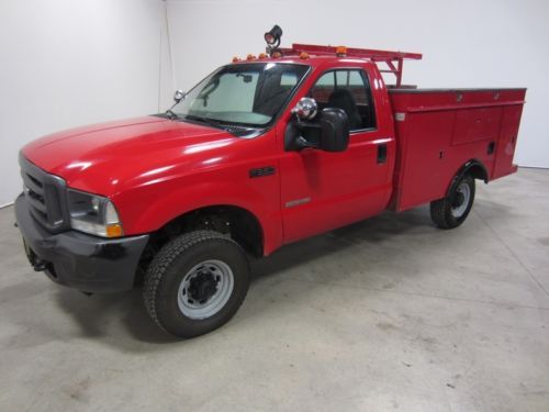 04 ford f-350 xl workbody 4x4 6.0l power stroke turbo diesel reg cab 1 owner co