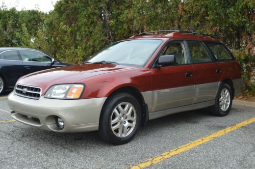 2002 sunburst orange subaru legacy outback awd 5 speed manual 25mpg 2.5l h4 lqqk